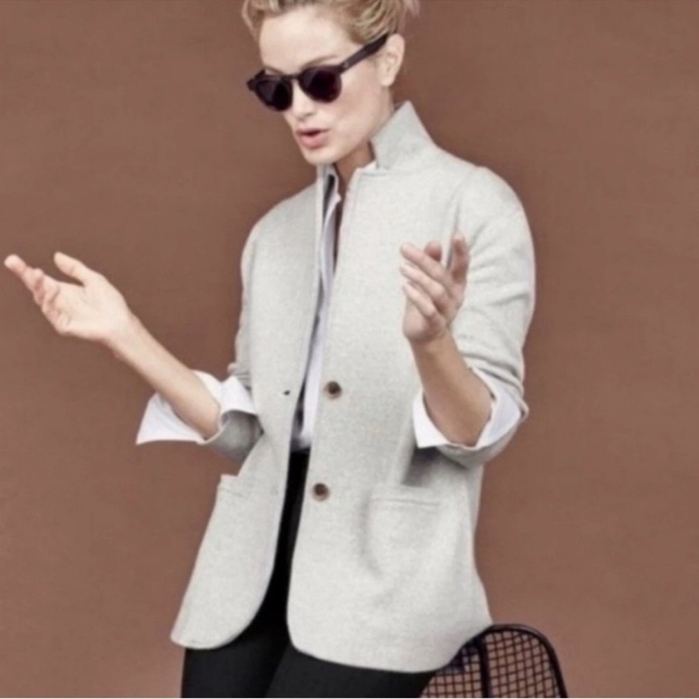 J. Crew Mercantile grey sweater blazer | medium